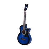 darrahopens Audio & Video > Musical Instrument & Accessories ALPHA 38 Inch Wooden Acoustic Guitar with Accessories set Blue