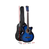darrahopens Audio & Video > Musical Instrument & Accessories ALPHA 38 Inch Wooden Acoustic Guitar with Accessories set Blue