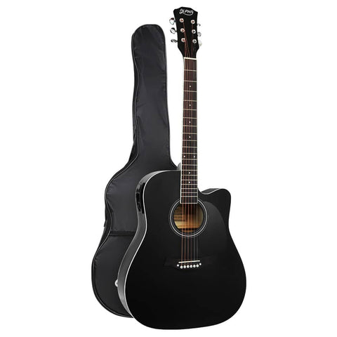 darrahopens Audio & Video > Musical Instrument & Accessories Alpha 41" Inch Electric Acoustic Guitar Wooden Classical Full Size EQ Bass Black
