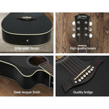 darrahopens Audio & Video > Musical Instrument & Accessories Alpha 41" Inch Electric Acoustic Guitar Wooden Classical Full Size EQ Capo Black