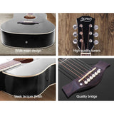 darrahopens Audio & Video > Musical Instrument & Accessories ALPHA 41 Inch Wooden Acoustic Guitar Black