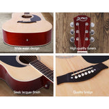 darrahopens Audio & Video > Musical Instrument & Accessories ALPHA 41 Inch Wooden Acoustic Guitar Natural Wood