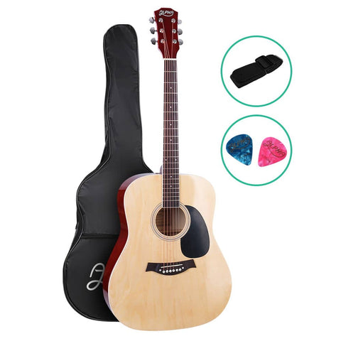 darrahopens Audio & Video > Musical Instrument & Accessories ALPHA 41 Inch Wooden Acoustic Guitar Natural Wood
