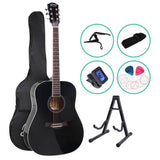 darrahopens Audio & Video > Musical Instrument & Accessories ALPHA 41 Inch Wooden Acoustic Guitar with Accessories set Black