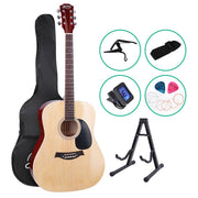darrahopens Audio & Video > Musical Instrument & Accessories ALPHA 41 Inch Wooden Acoustic Guitar with Accessories set Natural Wood