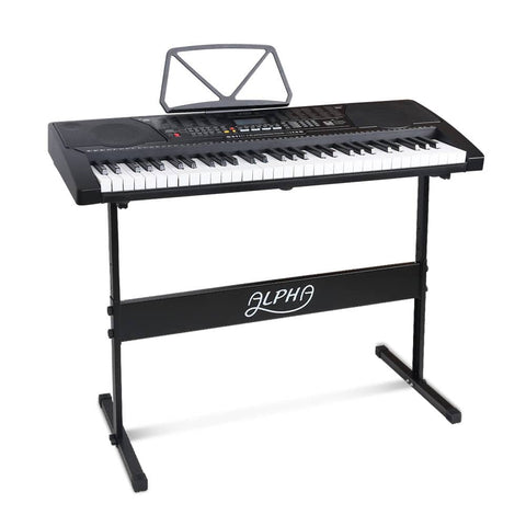 darrahopens Audio & Video > Musical Instrument & Accessories Alpha 61 Key Lighted Electronic Piano Keyboard LCD Electric w/ Holder Music Stand