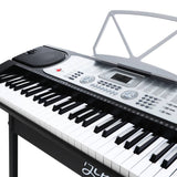 darrahopens Audio & Video > Musical Instrument & Accessories Alpha 61 Keys Electronic Piano Keyboard LED Electric Silver with Music Stand for Beginner