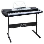 darrahopens Audio & Video > Musical Instrument & Accessories Alpha 61 Keys Electronic Piano Keyboard LED Electric Silver with Music Stand for Beginner