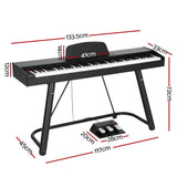 Darrahopens Audio & Video > Musical Instrument & Accessories Alpha 88 Keys Electronic Keyboard Digital Piano Full-weighted w/ stand