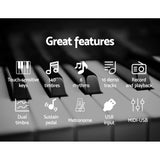 darrahopens Audio & Video > Musical Instrument & Accessories Alpha 88 Keys Electronic Piano Keyboard Electric Holder Music Stand Touch Sensitive with Sustain pedal