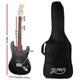 darrahopens Audio & Video > Musical Instrument & Accessories Alpha Electric Guitar Music String Instrument Rock Black Carry Bag Steel String