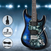 darrahopens Audio & Video > Musical Instrument & Accessories Alpha Electric Guitar Music String Instrument Rock Blue Carry Bag Steel String