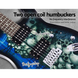 darrahopens Audio & Video > Musical Instrument & Accessories Alpha Electric Guitar Music String Instrument Rock Blue Carry Bag Steel String