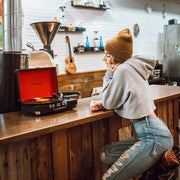 Darrahopens Audio & Video > Musical Instrument & Accessories Crosley Cruiser Black - Bluetooth Portable Turntable