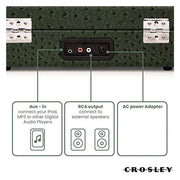 Darrahopens Audio & Video > Musical Instrument & Accessories Crosley Cruiser Plus Bluetooth Turntable 3 Speed Ostrich Green