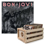 Darrahopens Audio & Video > Musical Instrument & Accessories Crosley Record Storage Crate & Bon Jovi Slippery When Wet - Vinyl Album Bundle