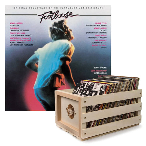 Darrahopens Audio & Video > Musical Instrument & Accessories Crosley Record Storage Crate Footloose Vinyl Album Bundle