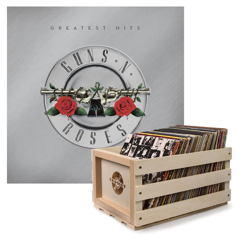 Darrahopens Audio & Video > Musical Instrument & Accessories Crosley Record Storage Crate & Guns N Roses Greatest Hits - Double Vinyl Album Bundle