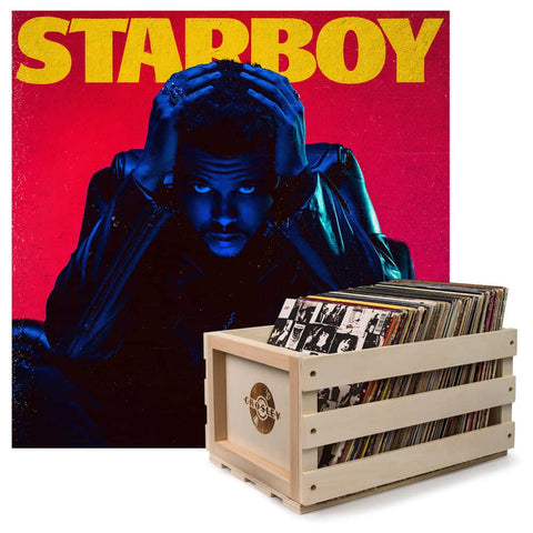 Darrahopens Audio & Video > Musical Instrument & Accessories Crosley Record Storage Crate & The Weeknd Starboy - Double Vinyl Album Bundle