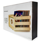 Darrahopens Audio & Video > Musical Instrument & Accessories Crosley Vinyl LP Record Storage Crate Natural Wood Holds up to 75