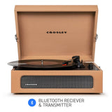 Darrahopens Audio & Video > Musical Instrument & Accessories Crosley Voyager Tan - Bluetooth Portable Turntable  & Record Storage Crate