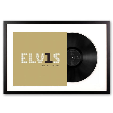 Darrahopens Audio & Video > Musical Instrument & Accessories Framed Elvis Presley Elvis 30 #1 Hits Vinyl Album Art
