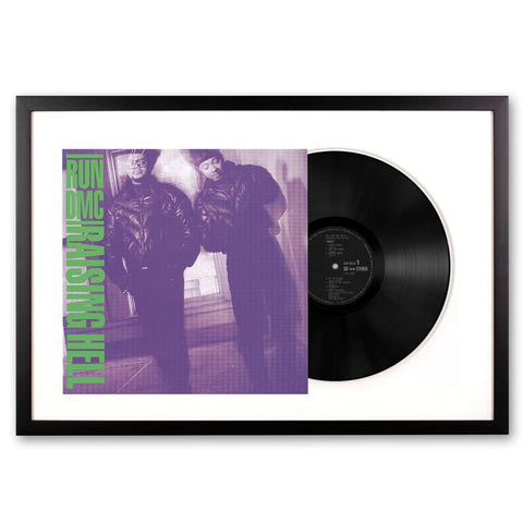 Darrahopens Audio & Video > Musical Instrument & Accessories Framed Run DMC Raising Hell Vinyl Album Art