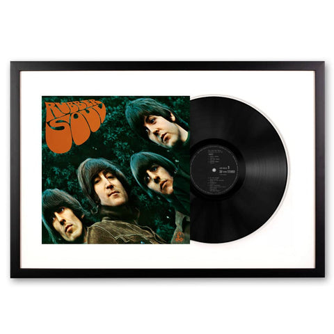Darrahopens Audio & Video > Musical Instrument & Accessories Framed The Beatles Rubber Soul - Vinyl Album Art