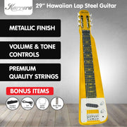 Darrahopens Audio & Video > Musical Instrument & Accessories Karrera 29in 6-String Lap Steel Hawaiian Guitar - Metallic Gold