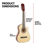 Darrahopens Audio & Video > Musical Instrument & Accessories Karrera 38in Pro Cutaway Acoustic Guitar with guitar bag - Natural