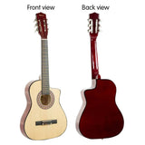 Darrahopens Audio & Video > Musical Instrument & Accessories Karrera 38in Pro Cutaway Acoustic Guitar with guitar bag - Natural