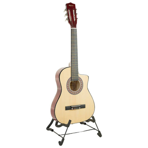Darrahopens Audio & Video > Musical Instrument & Accessories Karrera 38in Pro Cutaway Acoustic Guitar with guitar bag - Natural