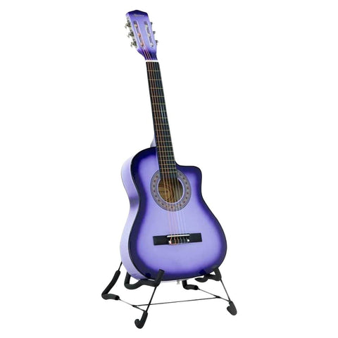 Darrahopens Audio & Video > Musical Instrument & Accessories Karrera 38in Pro Cutaway Acoustic Guitar with guitar bag - Purple Burst