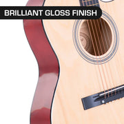 Darrahopens Audio & Video > Musical Instrument & Accessories Karrera Acoustic Cutaway 40in Guitar - Natural