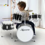 Darrahopens Audio & Video > Musical Instrument & Accessories Karrera Children's 4pc Drum Kit - Black