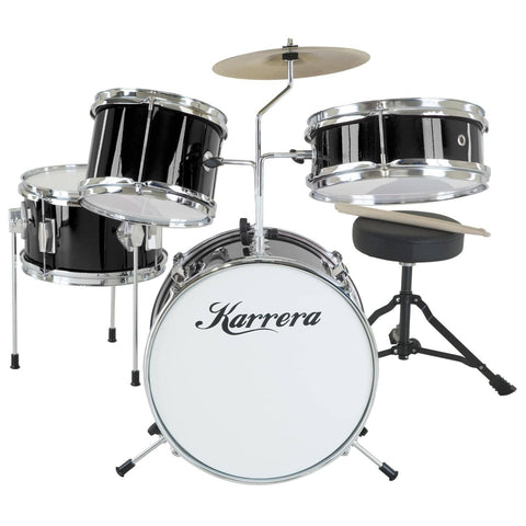Darrahopens Audio & Video > Musical Instrument & Accessories Karrera Children's 4pc Drum Kit - Black