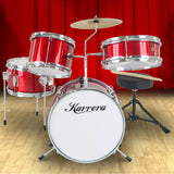 Darrahopens Audio & Video > Musical Instrument & Accessories Karrera Children's 4pc Drum Kit - Red