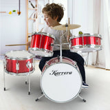 Darrahopens Audio & Video > Musical Instrument & Accessories Karrera Children's 4pc Drum Kit - Red