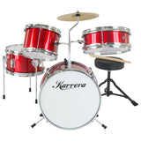 Darrahopens Audio & Video > Musical Instrument & Accessories Karrera Children's 4pc Drum Kit - Red