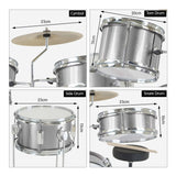 Darrahopens Audio & Video > Musical Instrument & Accessories Karrera Childrens 4pc Drum Kit - Silver