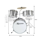 Darrahopens Audio & Video > Musical Instrument & Accessories Karrera Childrens 4pc Drum Kit - Silver