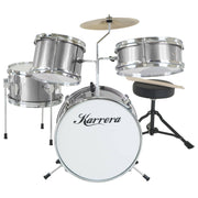 Darrahopens Audio & Video > Musical Instrument & Accessories Karrera Childrens 4pc Drum Kit - Silver