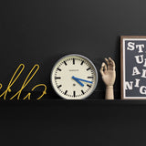 Darrahopens Audio & Video > Musical Instrument & Accessories Newgate Luggage Wall Clock Galvanised Blue Hands