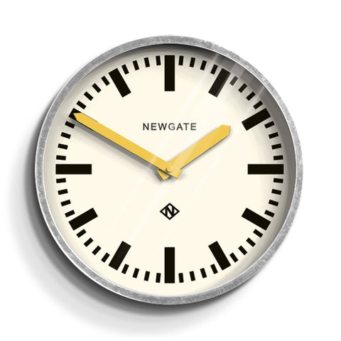 Darrahopens Audio & Video > Musical Instrument & Accessories Newgate Luggage Wall Clock Galvanised Yellow Hands
