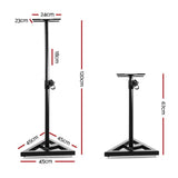 darrahopens Audio & Video > Musical Instrument & Accessories Set of 2 120CM Surround Sound Speaker Stand - Black