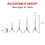 darrahopens Audio & Video > Photography 10" LED Selfie Ring Light with 1.6M Tripod Stand Phone Holder Photo Live Makeup