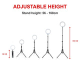 darrahopens Audio & Video > Photography 10" LED Selfie Ring Light with 1.6M Tripod Stand Phone Holder Photo Live Makeup