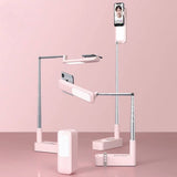 Darrahopens Audio & Video > Photography LED Portable Phone Holder Stand Wireless Remote Dimmable Selfie Fill Light Lamp Pink