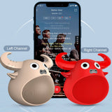 darrahopens Audio & Video > Speakers Fitsmart Bluetooth Animal Face Speaker Portable Wireless Stereo Sound - Khaki
