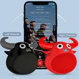 darrahopens Audio & Video > Speakers Fitsmart Bluetooth Animal Face Speaker Portable Wireless Stereo Sound - Red